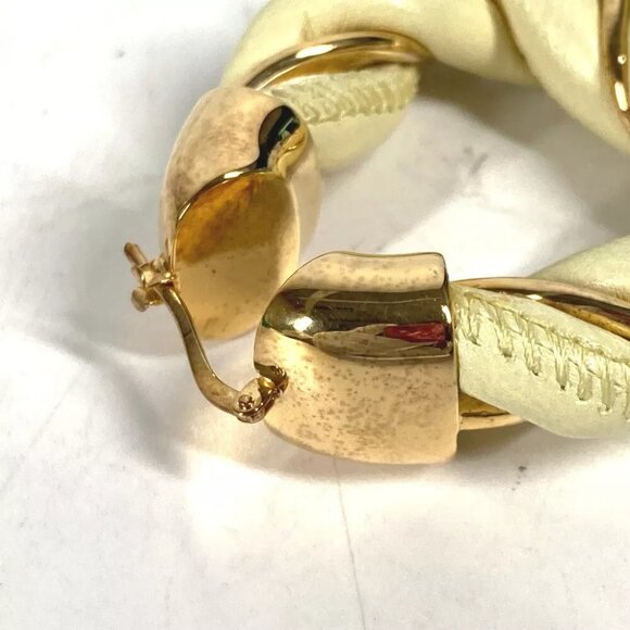 BOTTEGA VENETA Twisted Triangle Hoop Earrings Accessories Pierce - Picture 9 of 9